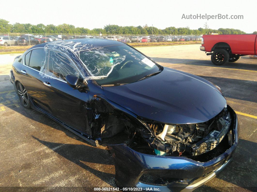 2017 Honda Accord Sedan Sport Se Blue vin: 1HGCR2F18HA209184