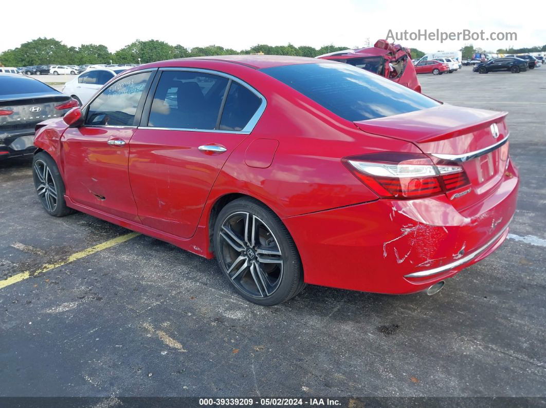 2017 Honda Accord Sport Se Красный vin: 1HGCR2F19HA218654