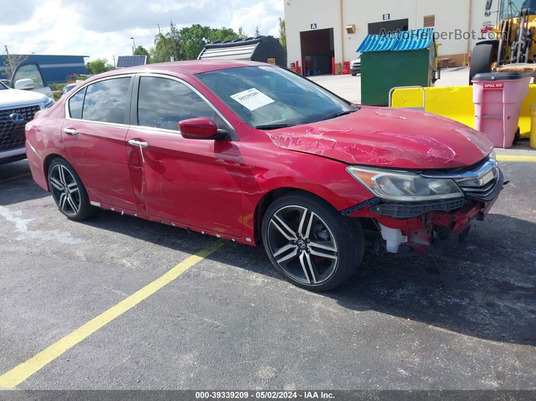 2017 Honda Accord Sport Se Red vin: 1HGCR2F19HA218654