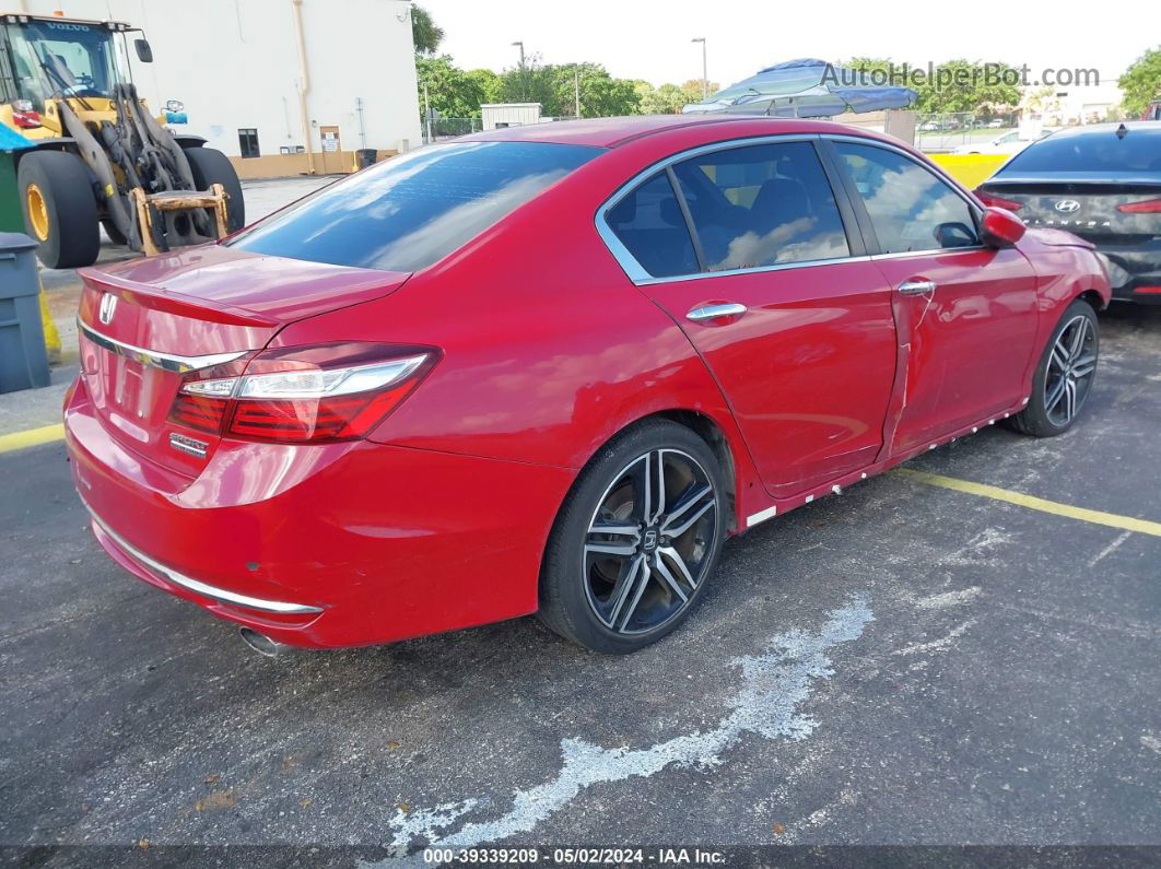 2017 Honda Accord Sport Se Красный vin: 1HGCR2F19HA218654