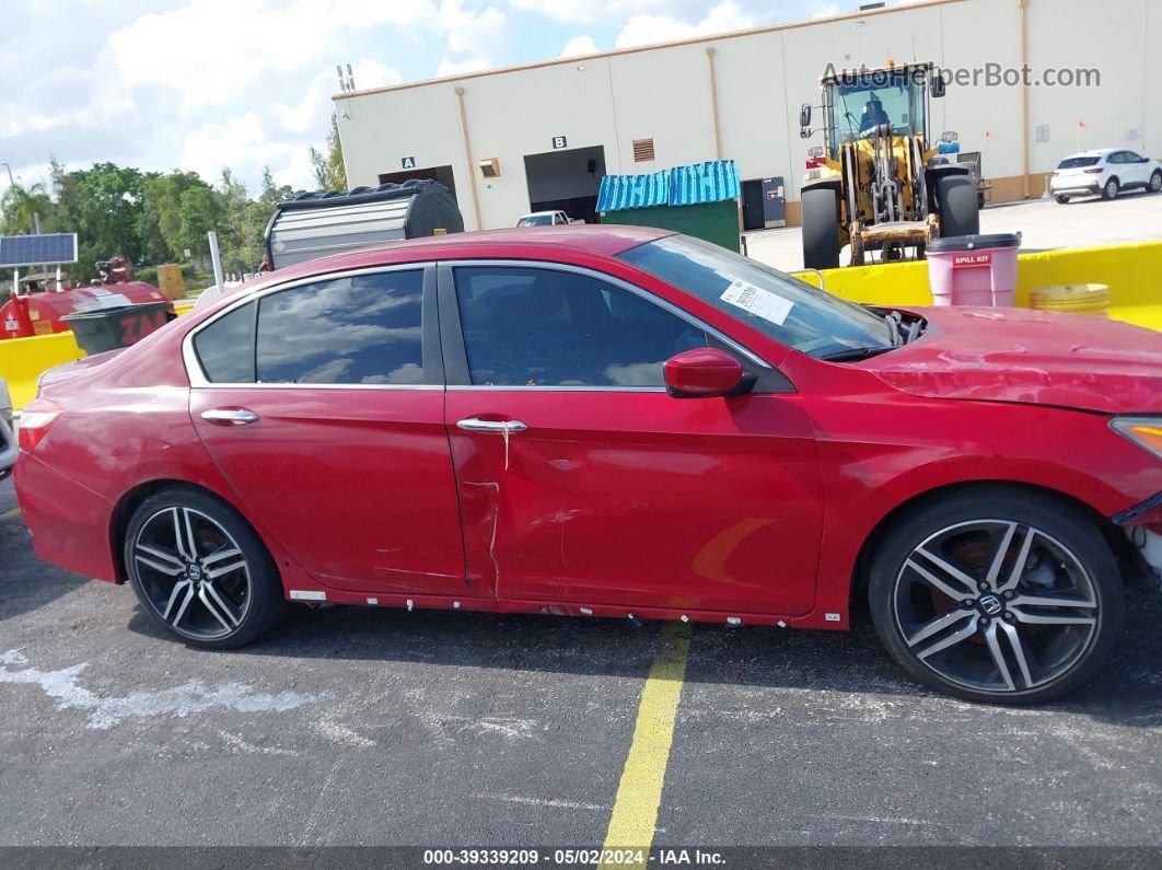 2017 Honda Accord Sport Se Red vin: 1HGCR2F19HA218654