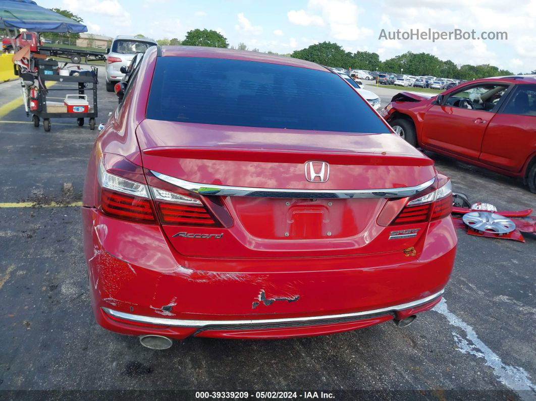 2017 Honda Accord Sport Se Red vin: 1HGCR2F19HA218654