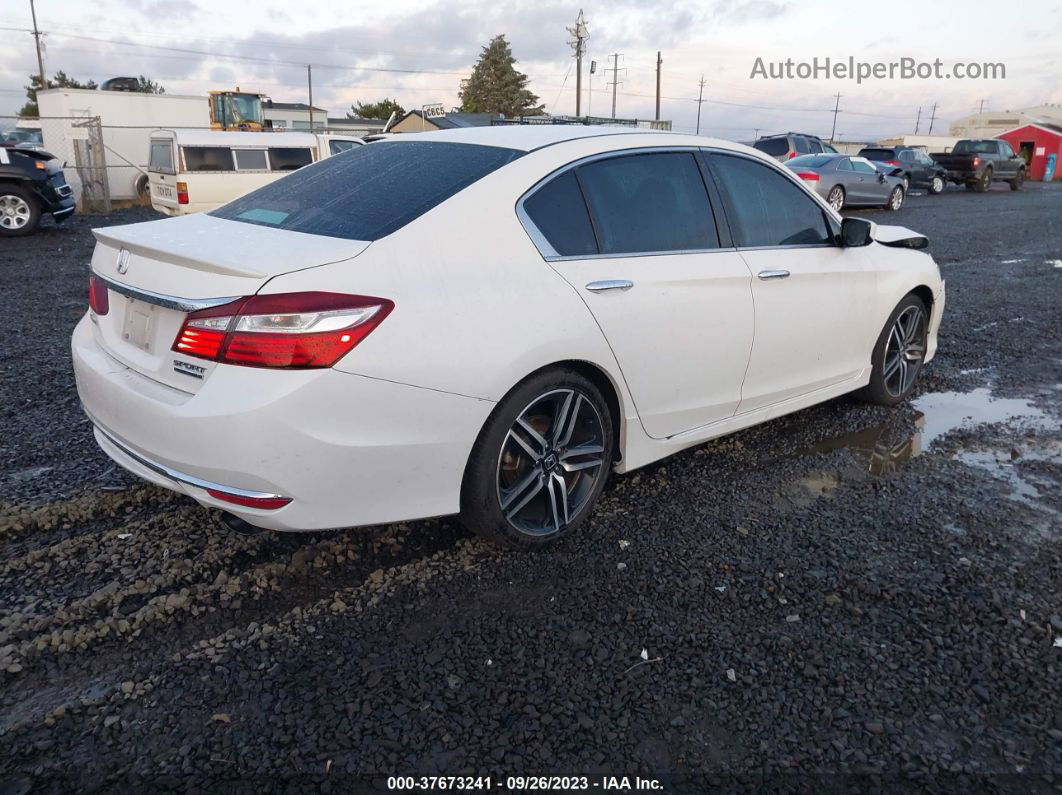 2017 Honda Accord Sport Se White vin: 1HGCR2F1XHA082180