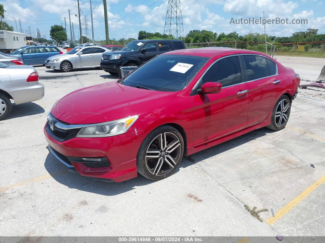 2017 Honda Accord Sport Se Red vin: 1HGCR2F1XHA109281