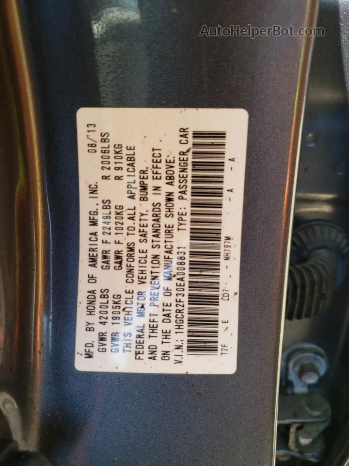 2014 Honda Accord Lx Серый vin: 1HGCR2F30EA008831