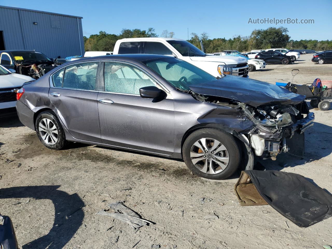 2014 Honda Accord Lx Silver vin: 1HGCR2F30EA029940