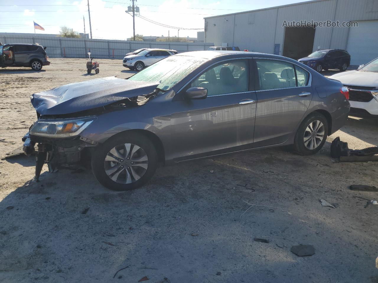 2014 Honda Accord Lx Silver vin: 1HGCR2F30EA029940