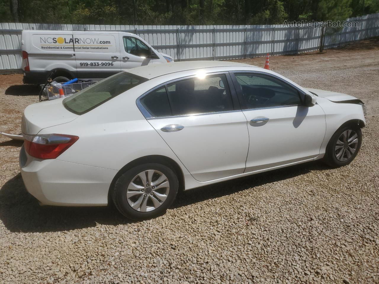 2014 Honda Accord Lx White vin: 1HGCR2F30EA051940