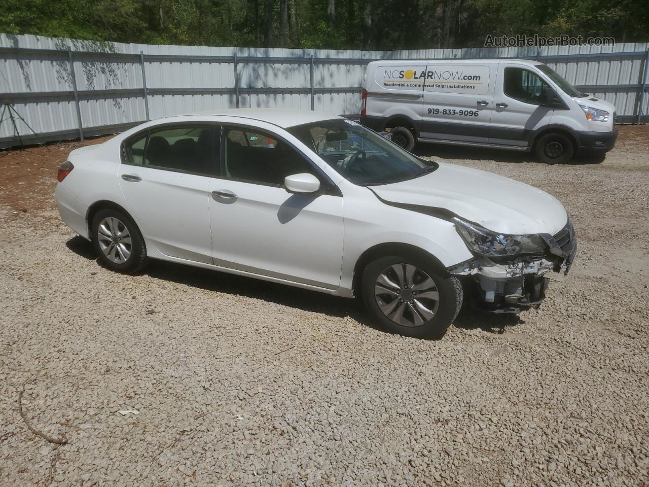 2014 Honda Accord Lx White vin: 1HGCR2F30EA051940