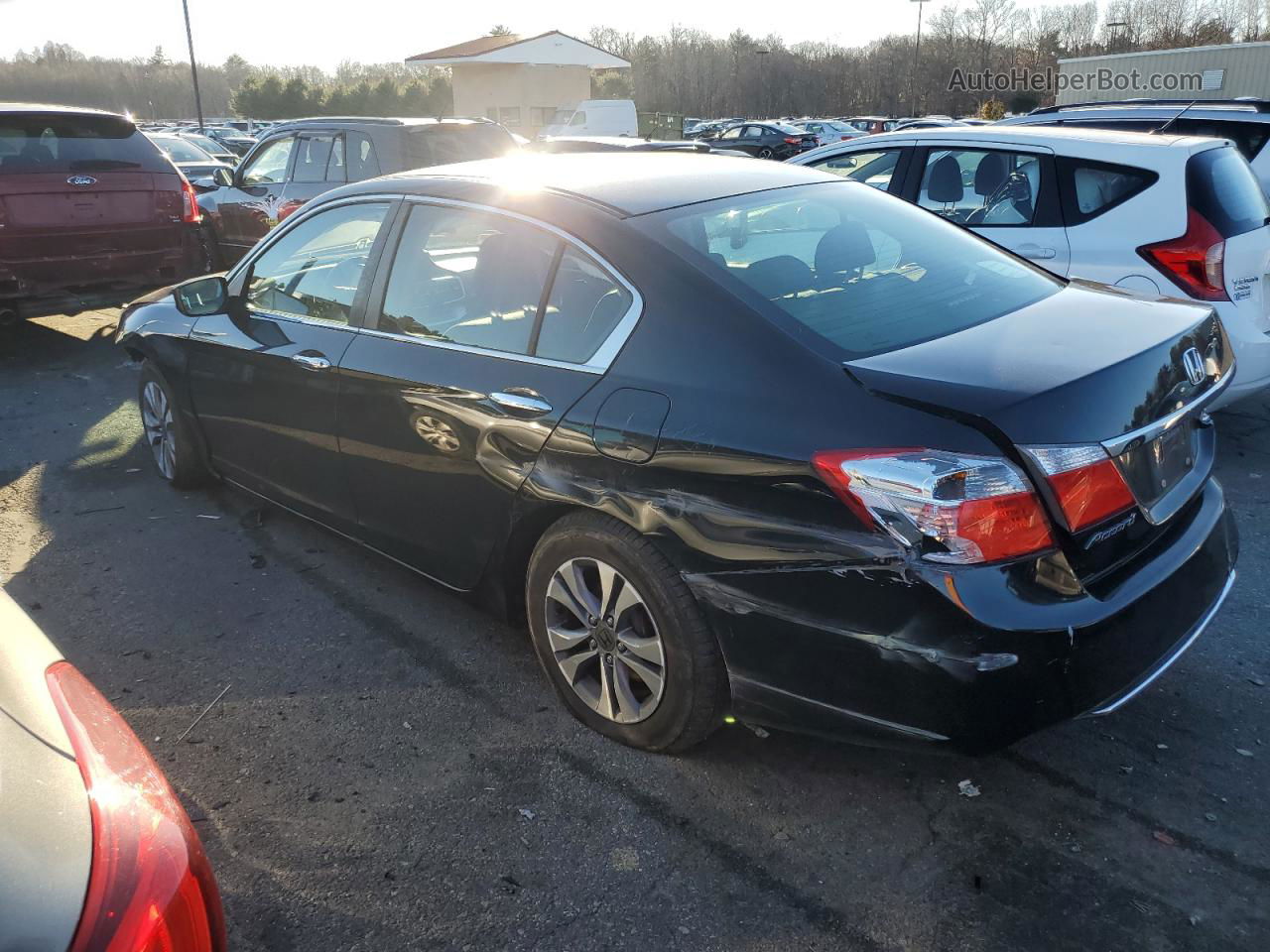 2014 Honda Accord Lx Black vin: 1HGCR2F30EA071556