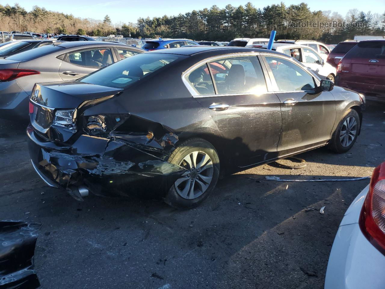 2014 Honda Accord Lx Black vin: 1HGCR2F30EA071556