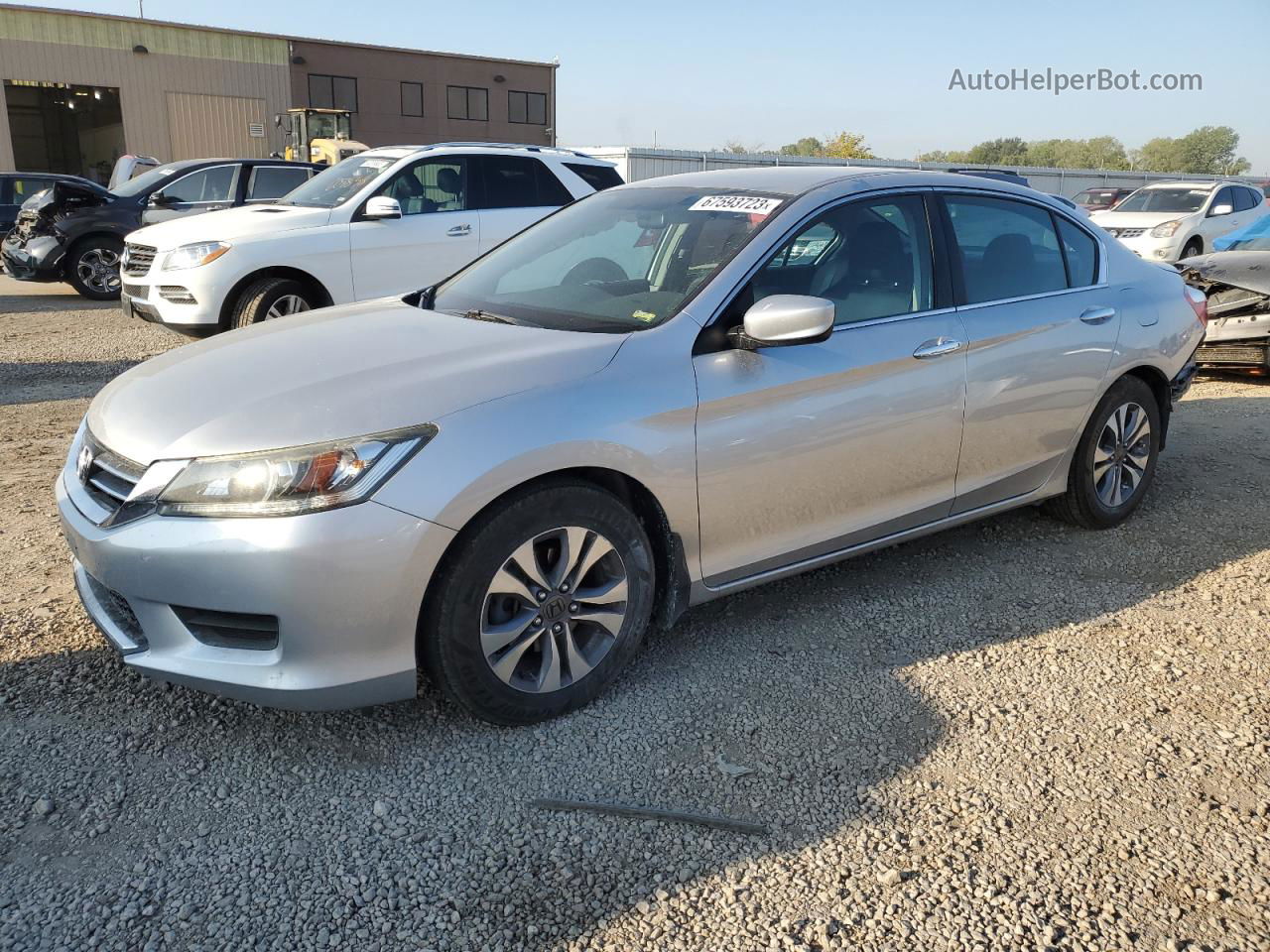 2014 Honda Accord Lx Silver vin: 1HGCR2F30EA075543