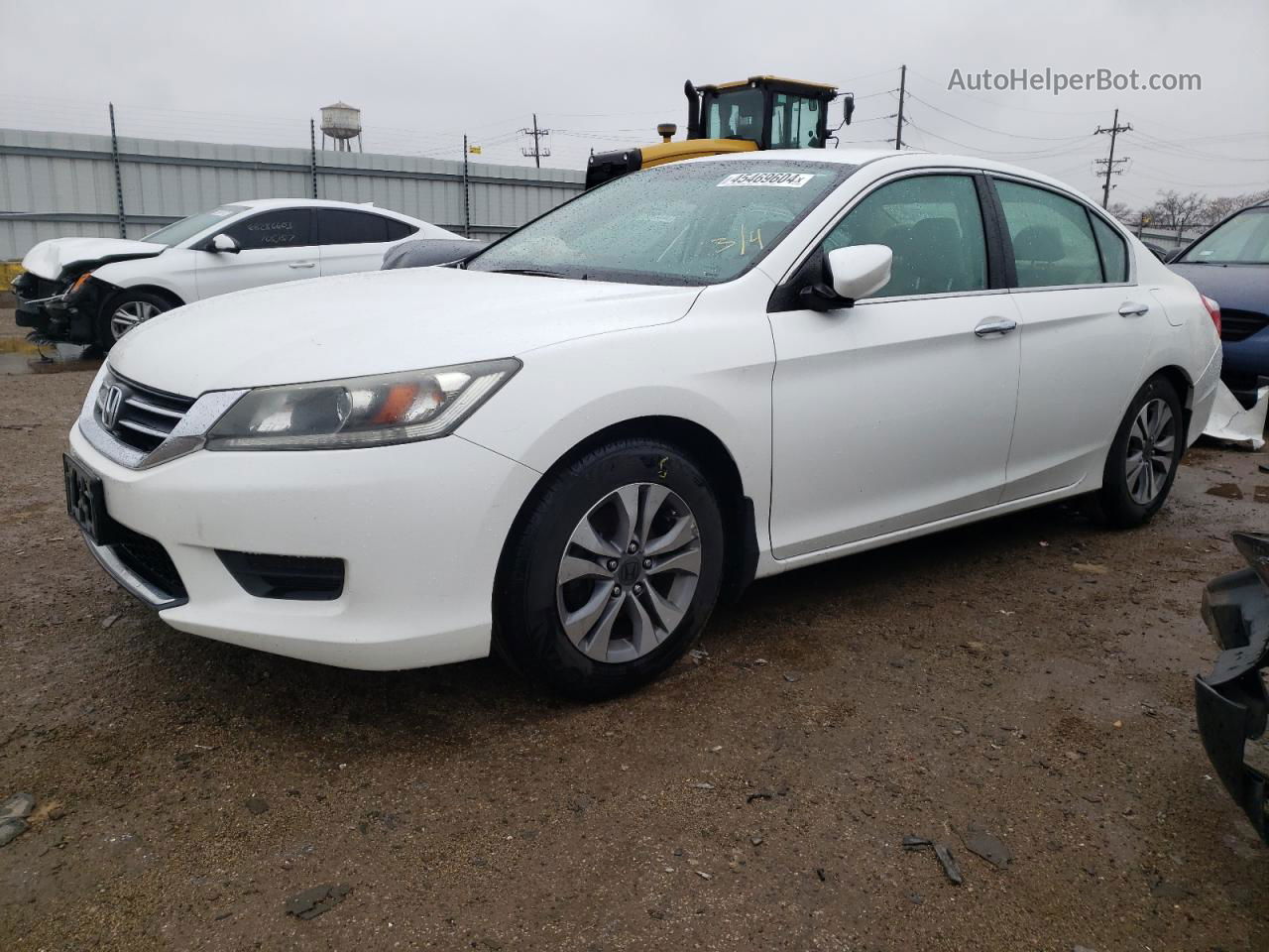 2014 Honda Accord Lx White vin: 1HGCR2F30EA090169