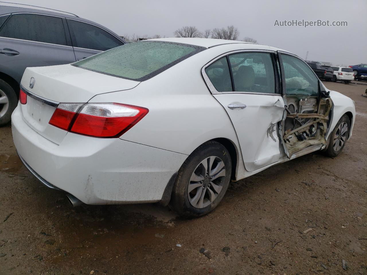 2014 Honda Accord Lx White vin: 1HGCR2F30EA090169