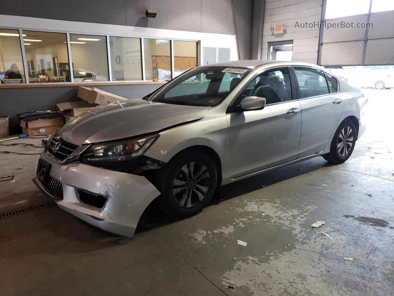 2014 Honda Accord Lx Silver vin: 1HGCR2F30EA174895