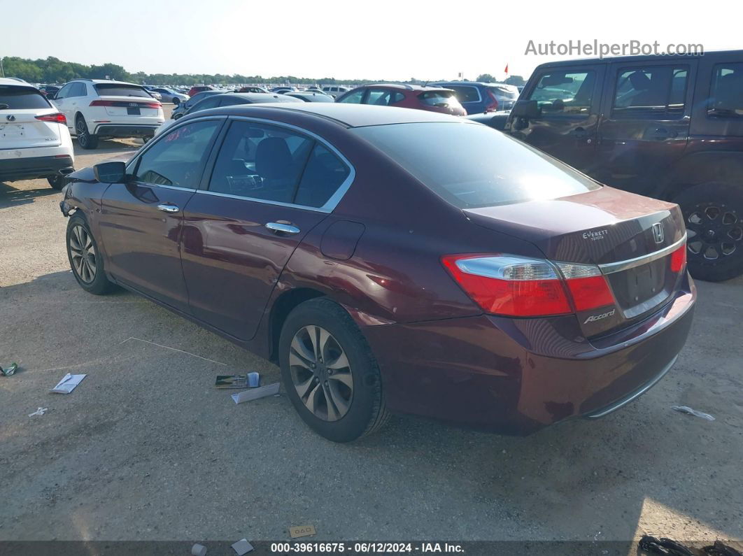 2014 Honda Accord Lx Burgundy vin: 1HGCR2F30EA194709