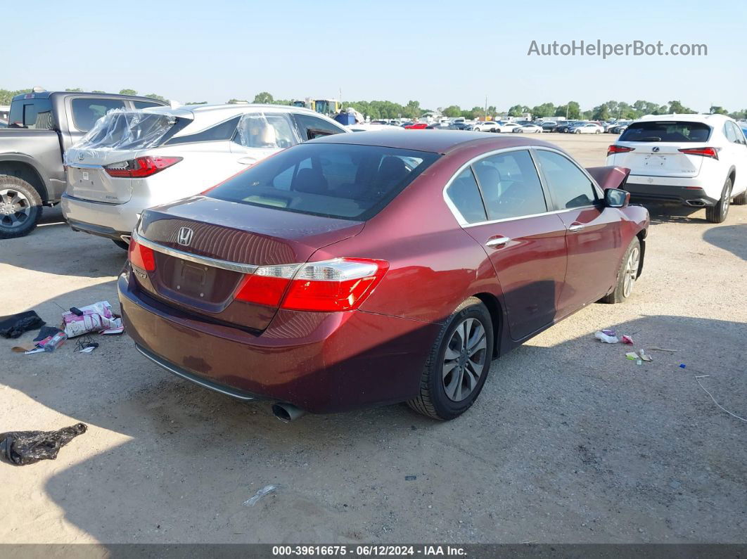 2014 Honda Accord Lx Burgundy vin: 1HGCR2F30EA194709