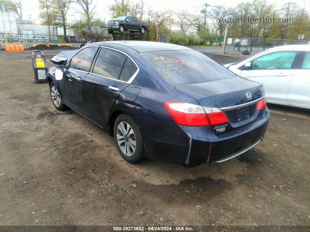 2014 Honda Accord Lx Blue vin: 1HGCR2F30EA204123