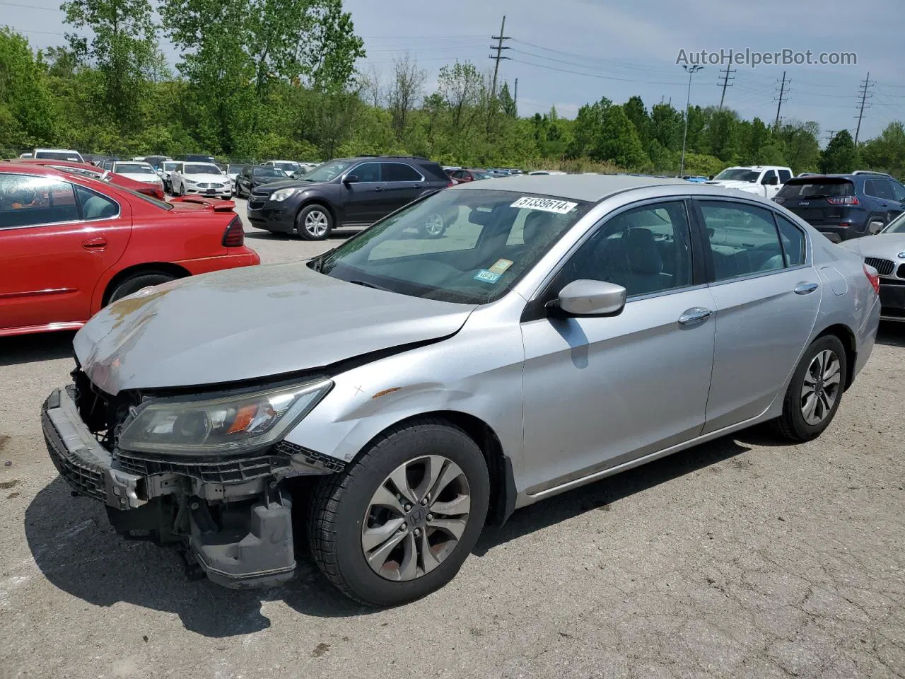 2014 Honda Accord Lx Silver vin: 1HGCR2F30EA268808