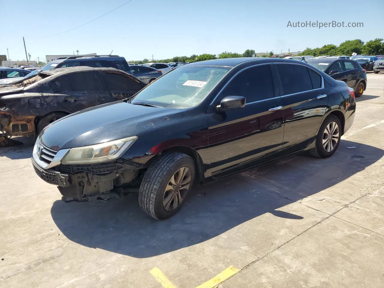 2014 Honda Accord Lx Black vin: 1HGCR2F30EA290534