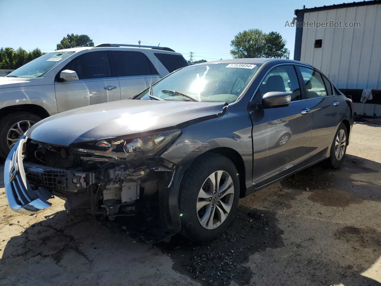 2015 Honda Accord Lx Gray vin: 1HGCR2F30FA031947