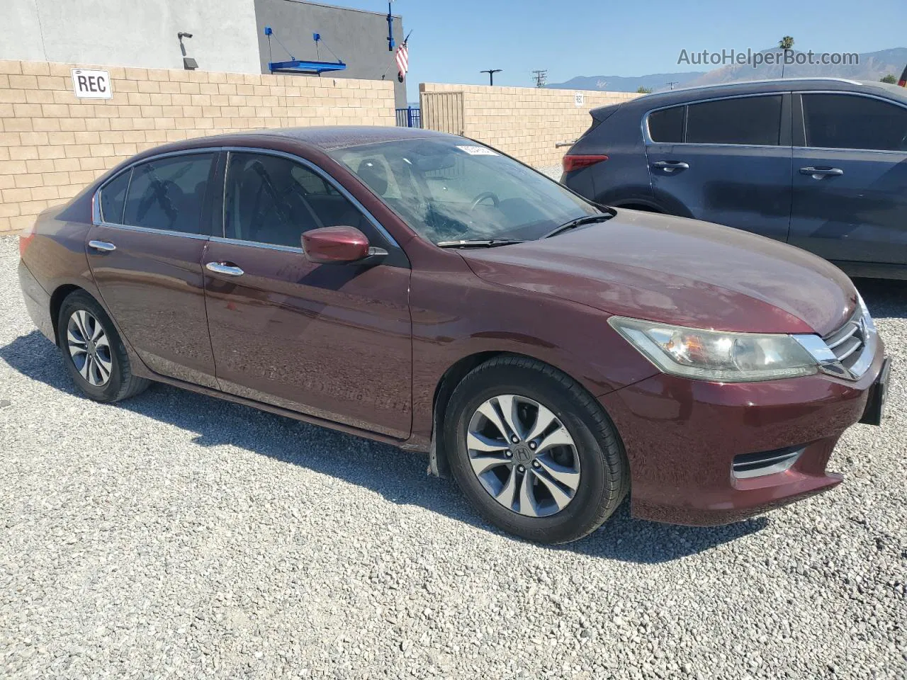 2015 Honda Accord Lx Burgundy vin: 1HGCR2F30FA035965