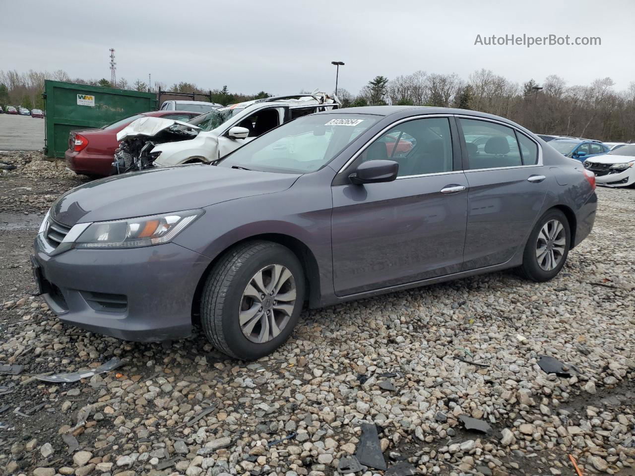 2015 Honda Accord Lx Gray vin: 1HGCR2F30FA108719