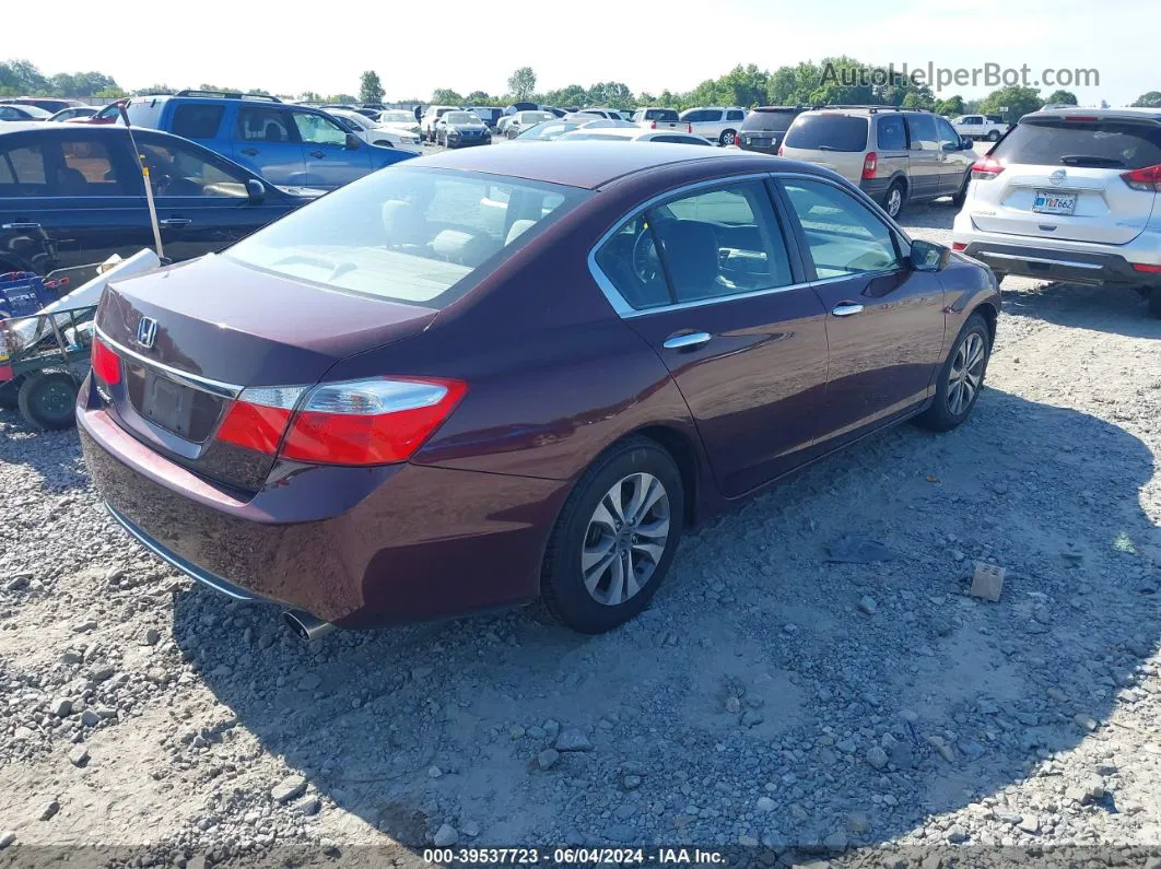 2015 Honda Accord Lx Maroon vin: 1HGCR2F30FA111703