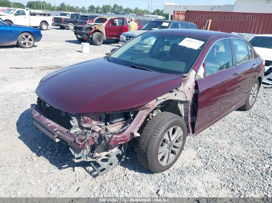 2015 Honda Accord Lx Maroon vin: 1HGCR2F30FA111703