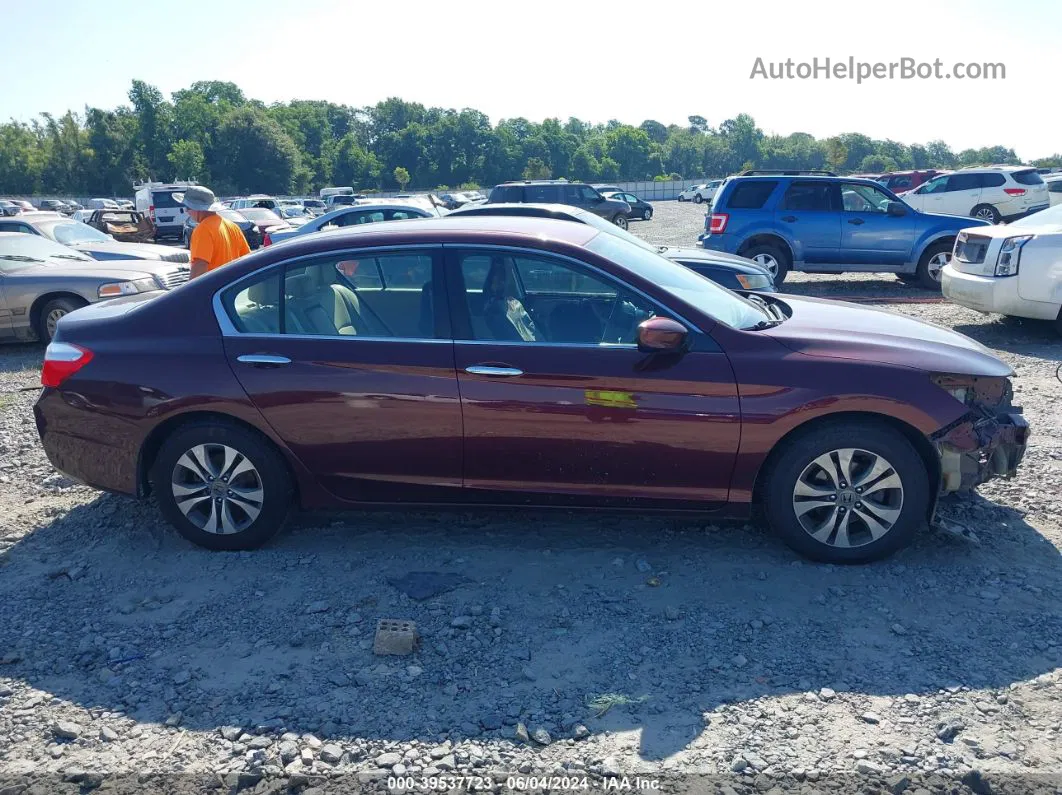 2015 Honda Accord Lx Maroon vin: 1HGCR2F30FA111703