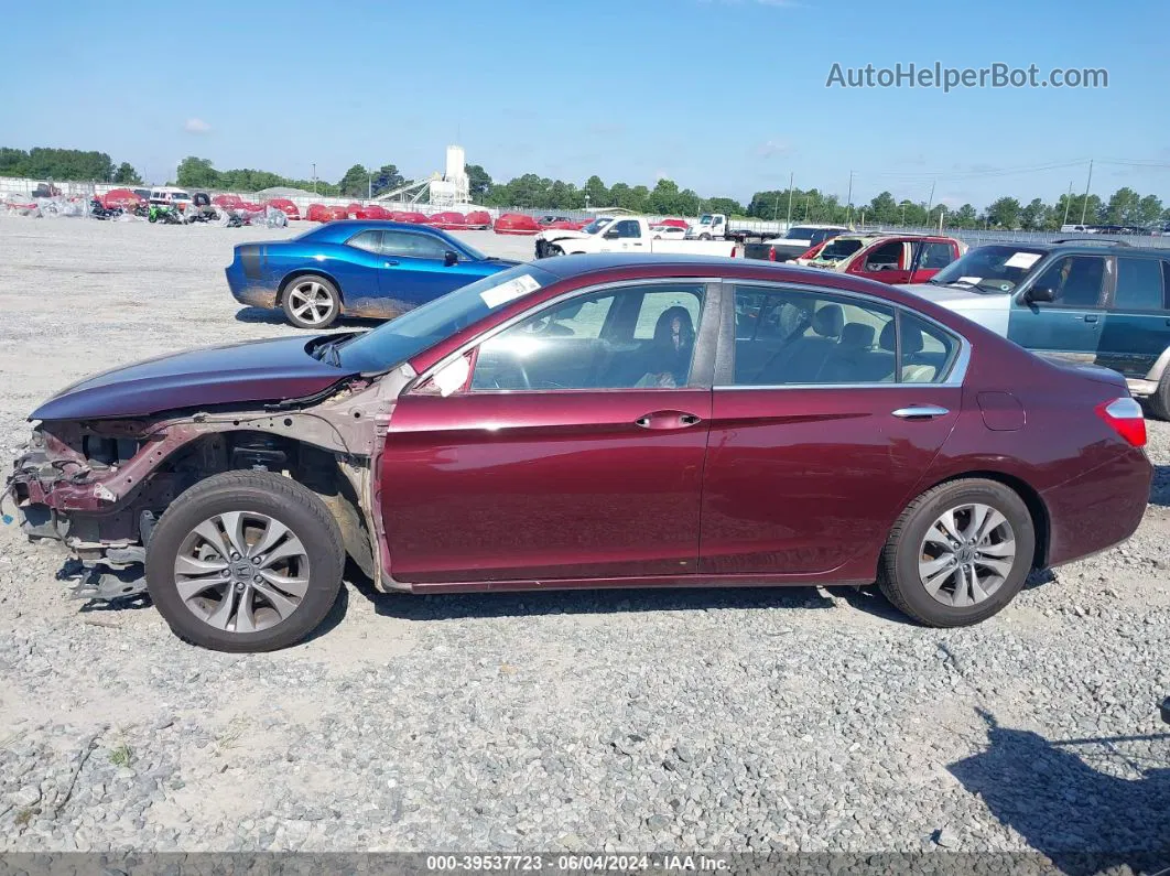 2015 Honda Accord Lx Maroon vin: 1HGCR2F30FA111703