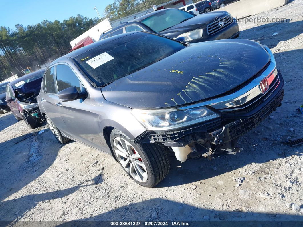 2016 Honda Accord Lx Gray vin: 1HGCR2F30GA020853