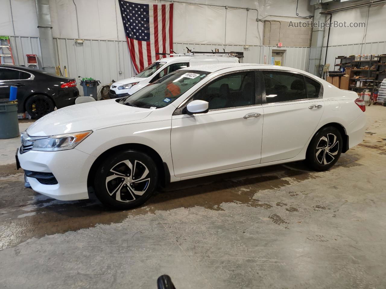 2016 Honda Accord Lx White vin: 1HGCR2F30GA061662