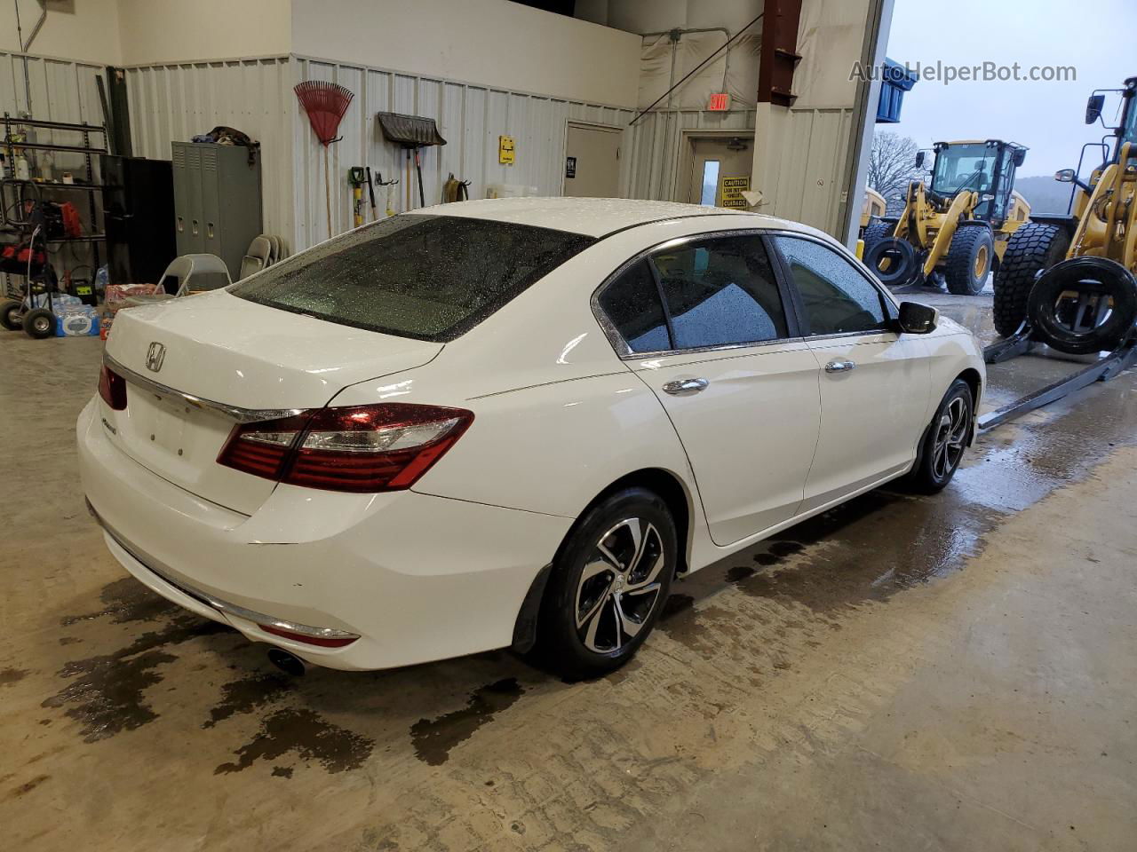 2016 Honda Accord Lx White vin: 1HGCR2F30GA061662