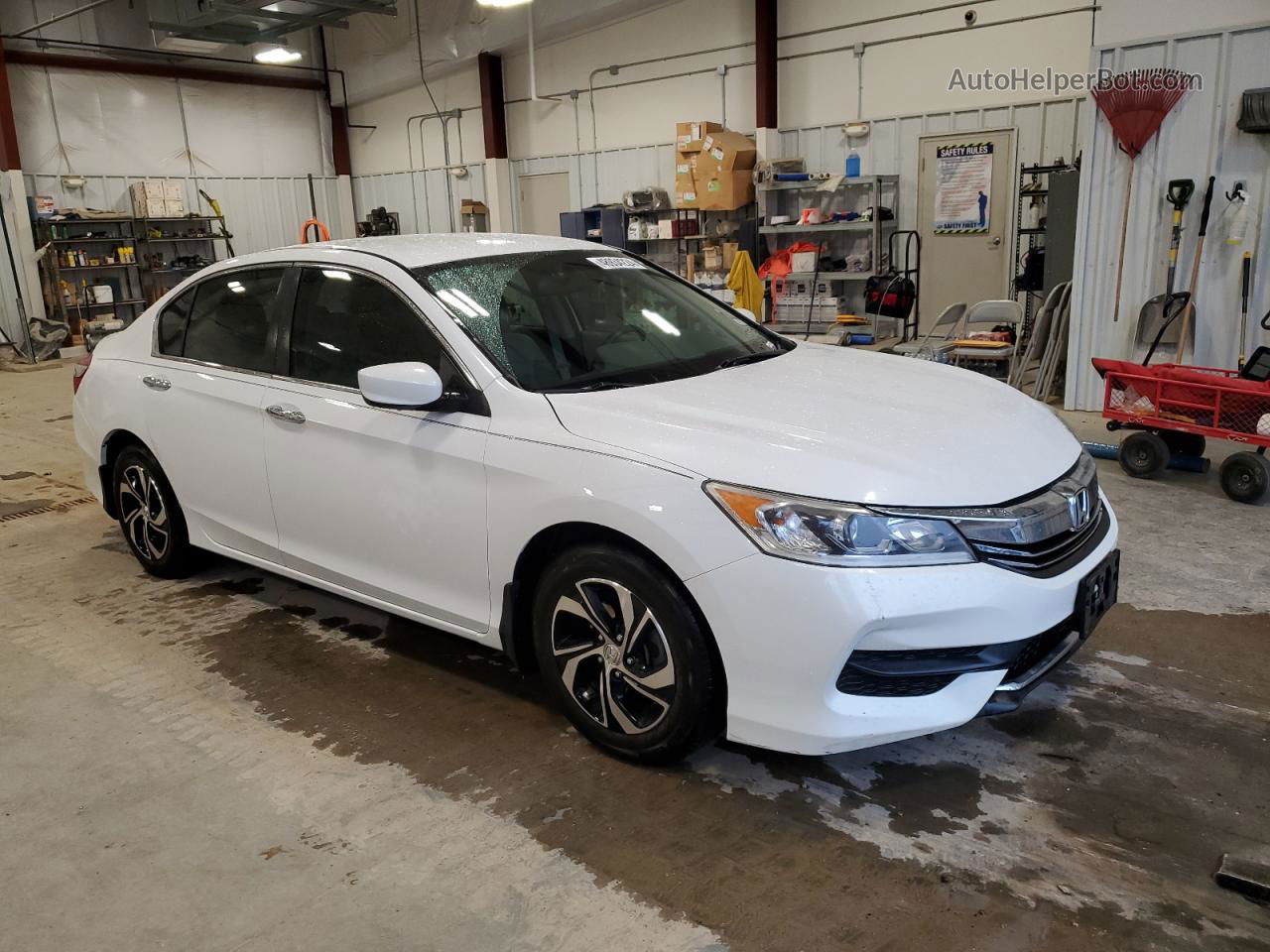 2016 Honda Accord Lx White vin: 1HGCR2F30GA061662