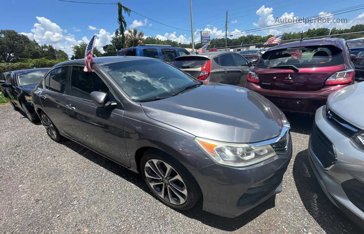 2016 Honda Accord Lx Gray vin: 1HGCR2F30GA174169