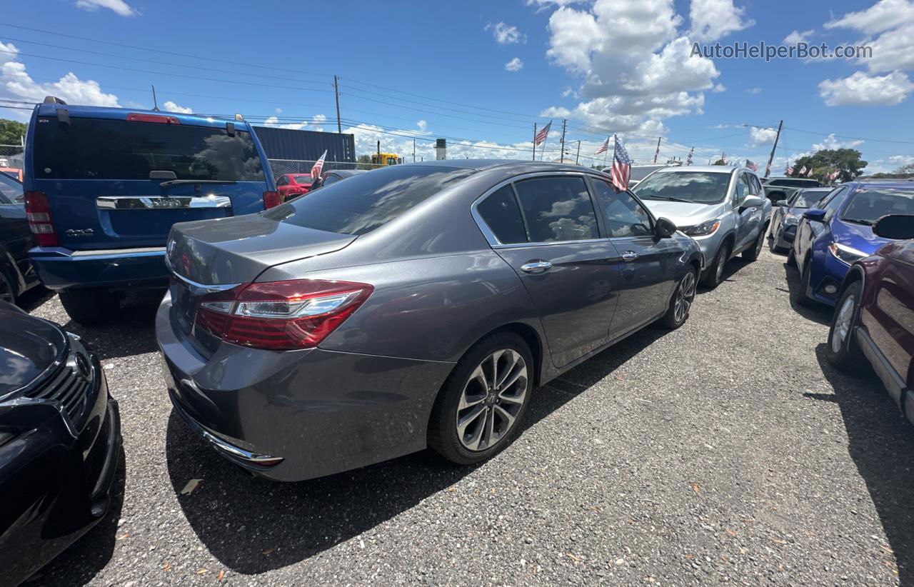 2016 Honda Accord Lx Gray vin: 1HGCR2F30GA174169