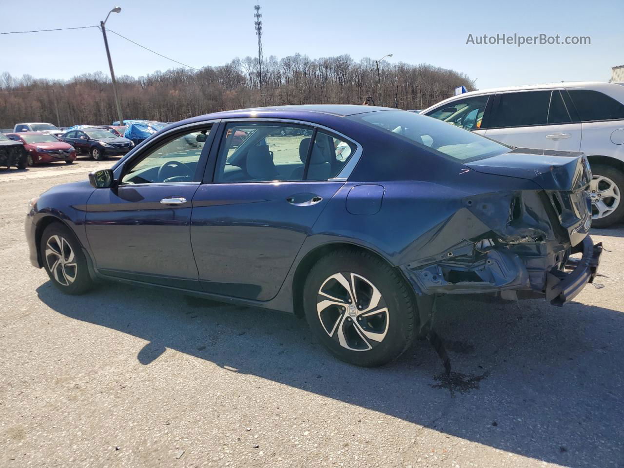 2016 Honda Accord Lx Blue vin: 1HGCR2F30GA198553