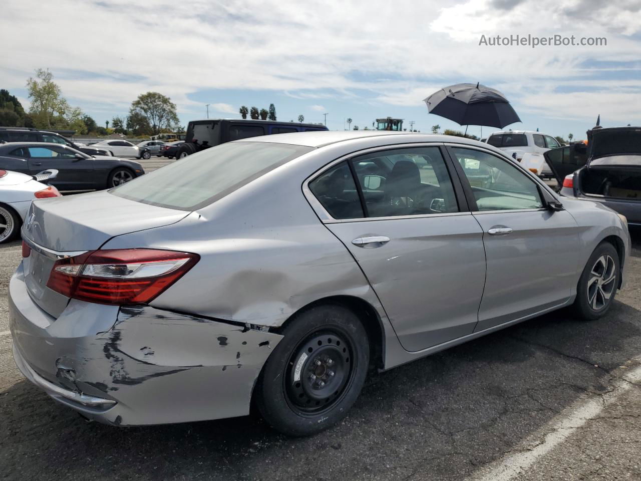 2016 Honda Accord Lx Silver vin: 1HGCR2F30GA244818