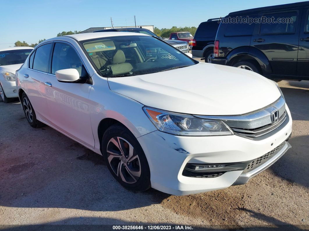 2017 Honda Accord Lx White vin: 1HGCR2F30HA163352