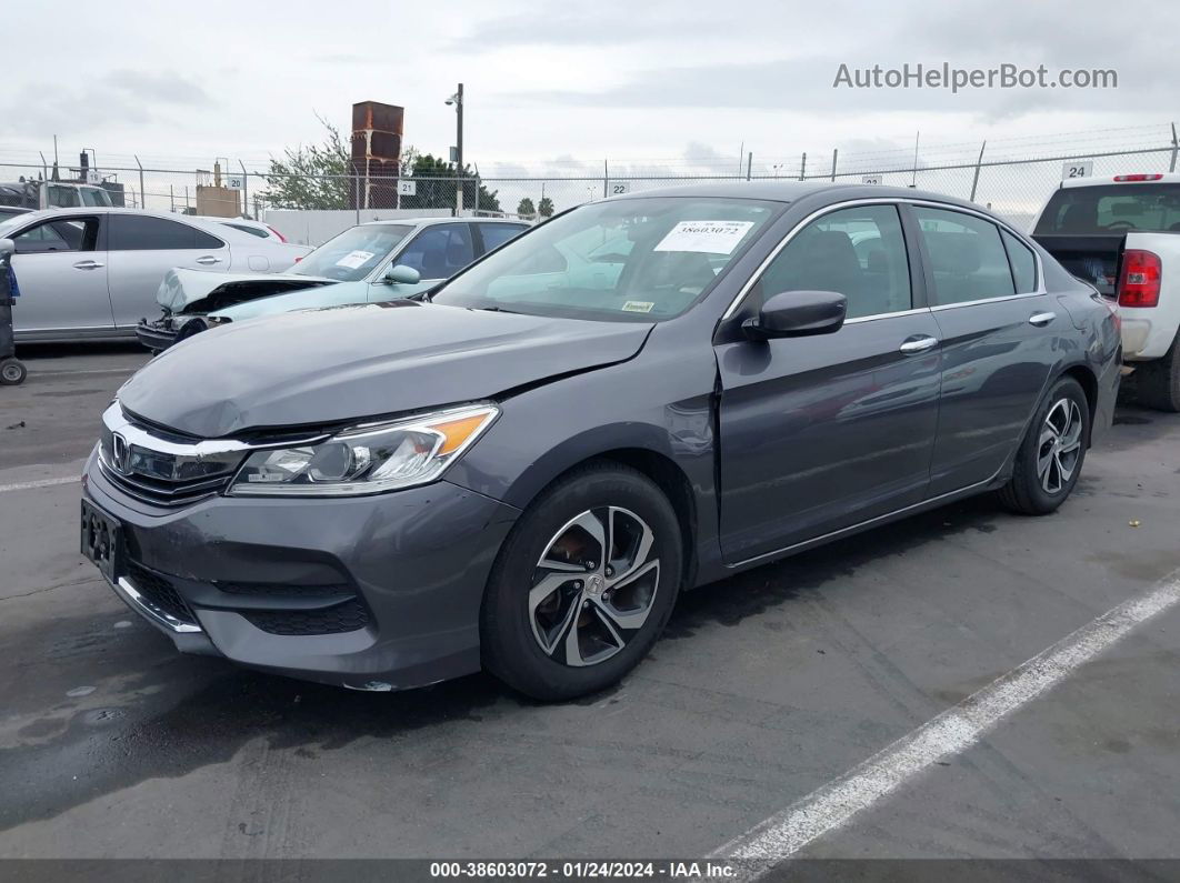 2017 Honda Accord Lx Gray vin: 1HGCR2F30HA218866