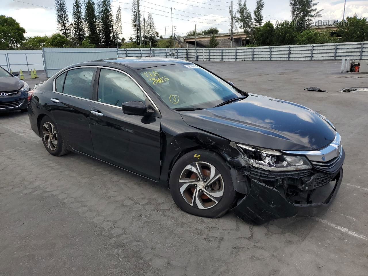 2017 Honda Accord Lx Black vin: 1HGCR2F30HA299772