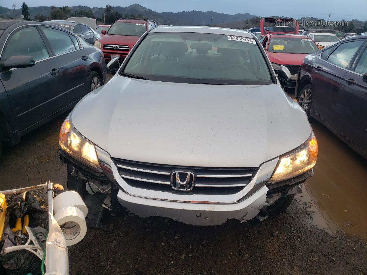 2014 Honda Accord Lx Silver vin: 1HGCR2F31EA015075