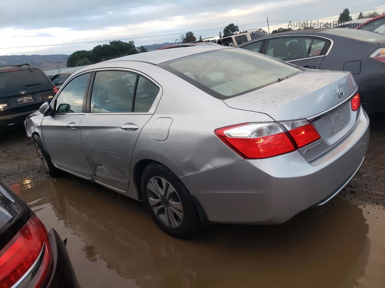 2014 Honda Accord Lx Silver vin: 1HGCR2F31EA015075