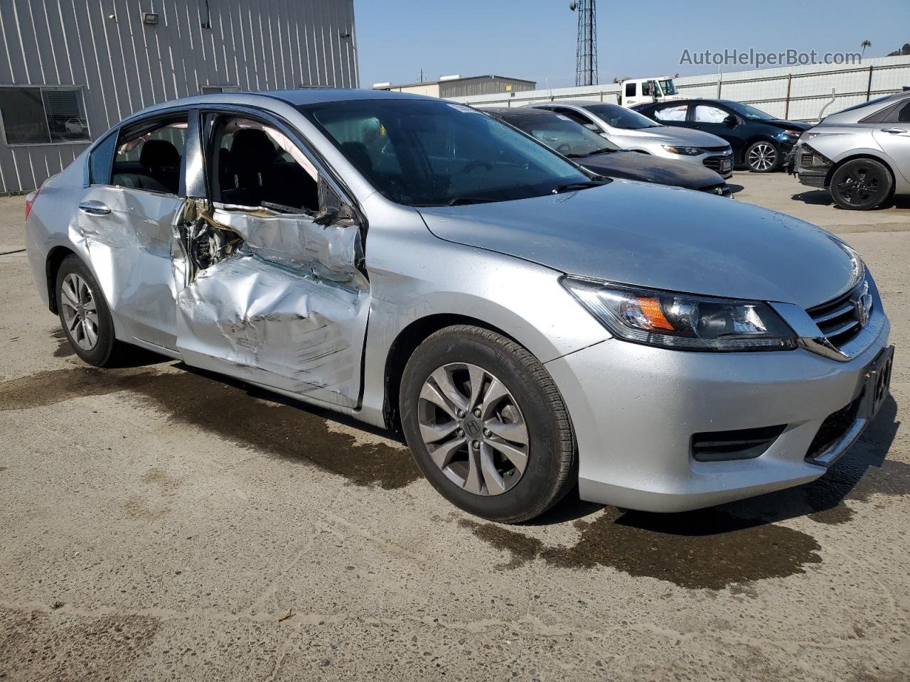 2014 Honda Accord Lx Silver vin: 1HGCR2F31EA015979