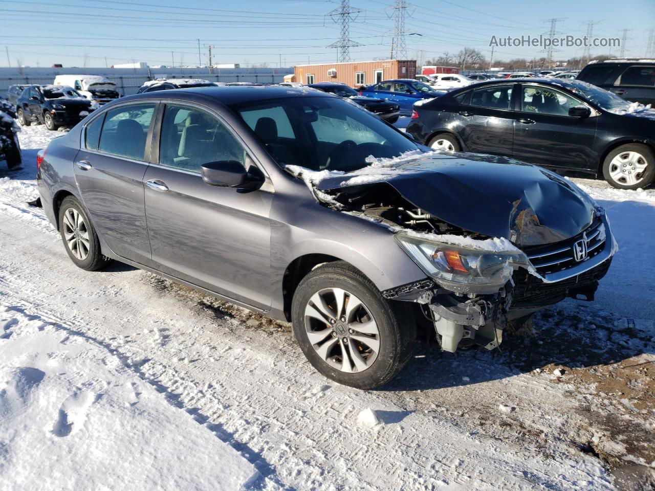 2014 Honda Accord Lx Gray vin: 1HGCR2F31EA042924