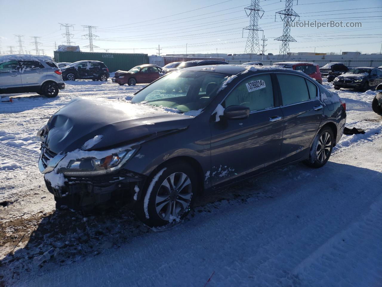 2014 Honda Accord Lx Gray vin: 1HGCR2F31EA042924