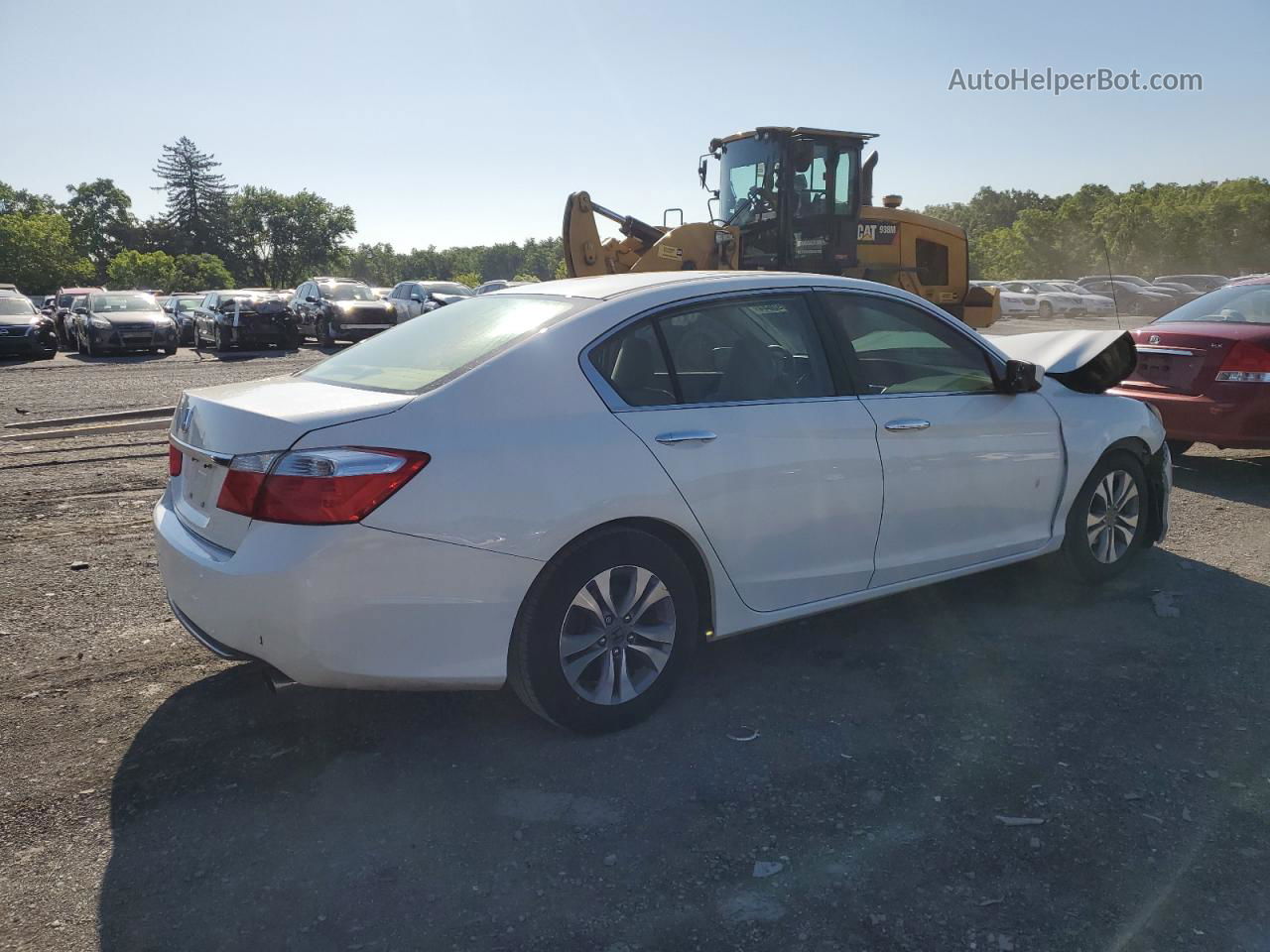 2014 Honda Accord Lx White vin: 1HGCR2F31EA051364