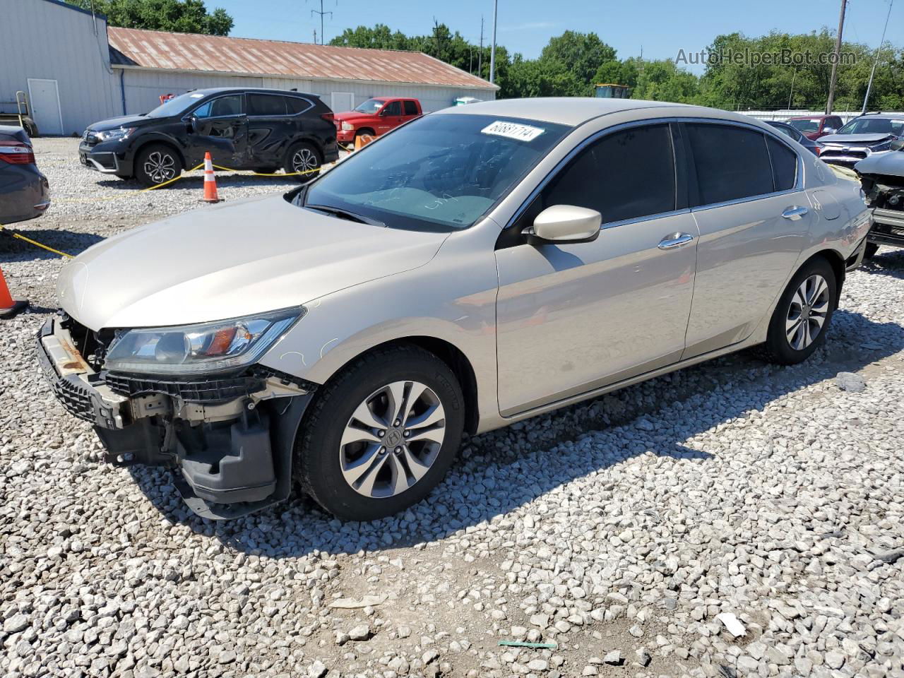 2014 Honda Accord Lx Tan vin: 1HGCR2F31EA072800