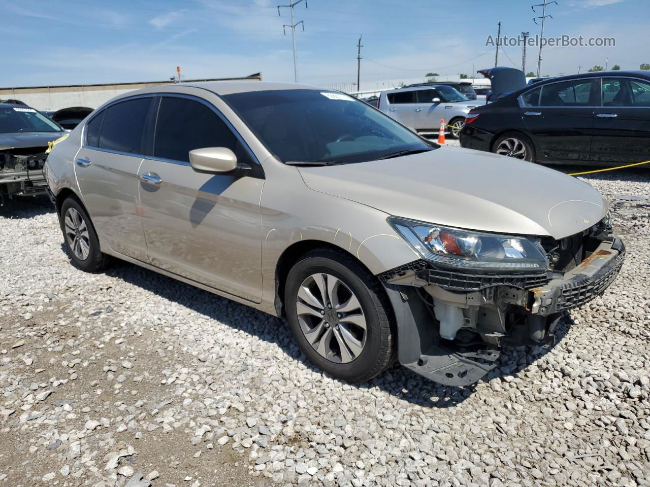 2014 Honda Accord Lx Tan vin: 1HGCR2F31EA072800